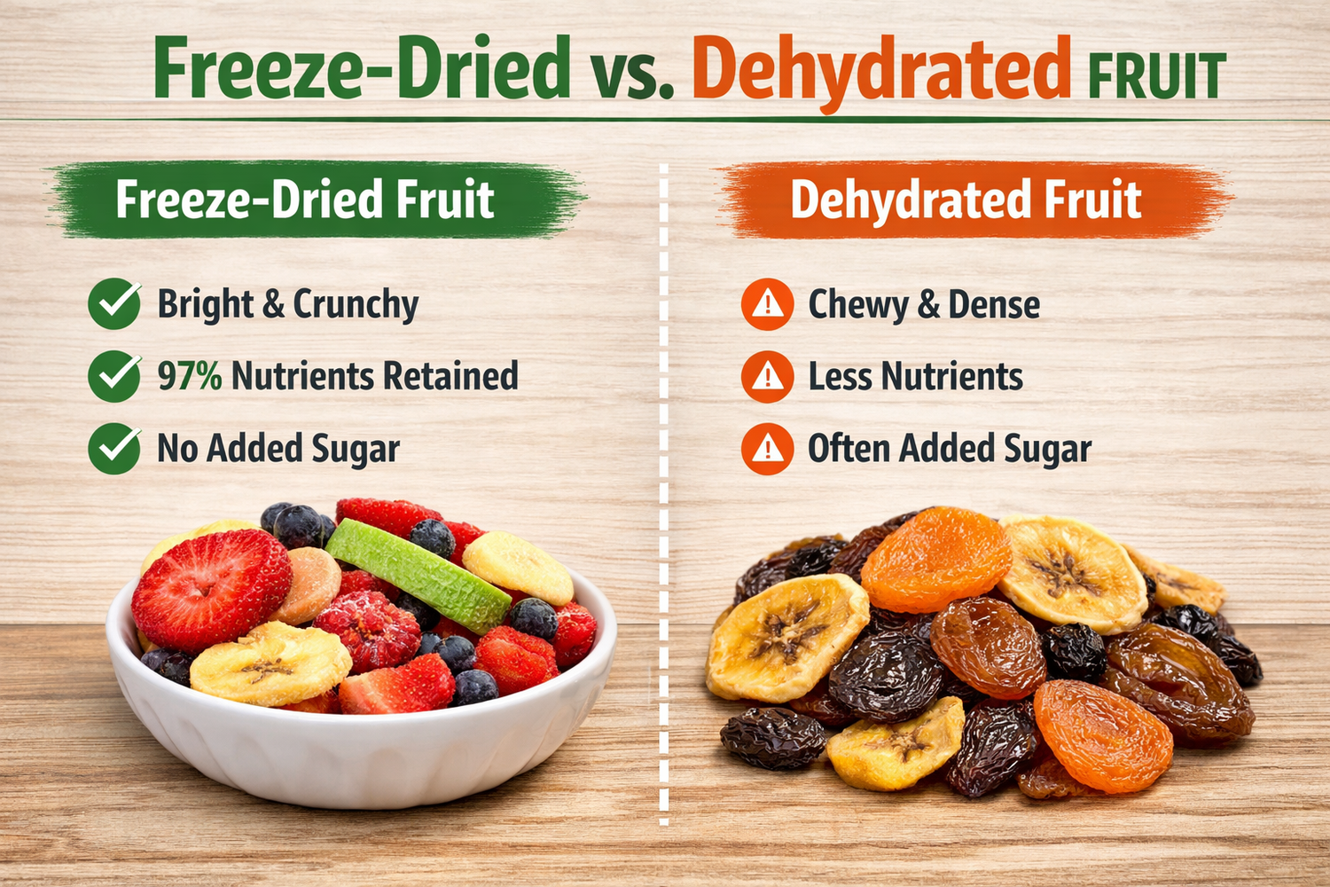 Freeze-Dried vs. Dehydrated Fruit: What Most Parents Don’t Realize