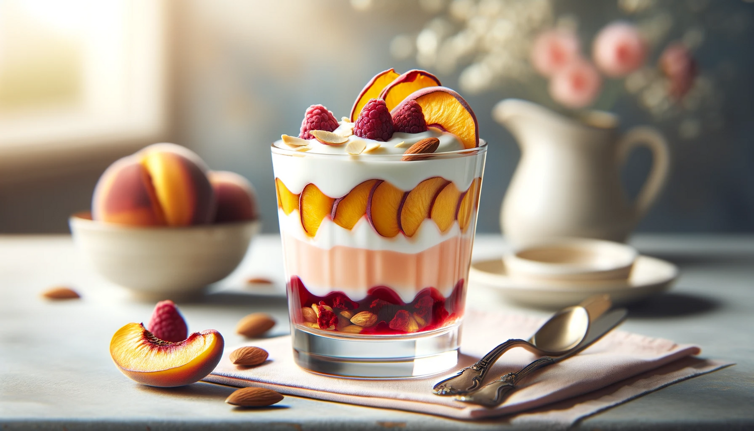 Peach Melba Parfait