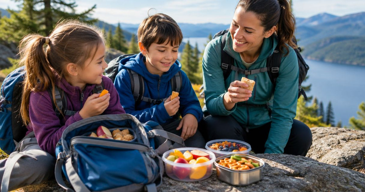 Hiking snacks for families sharing a nut-free backpack