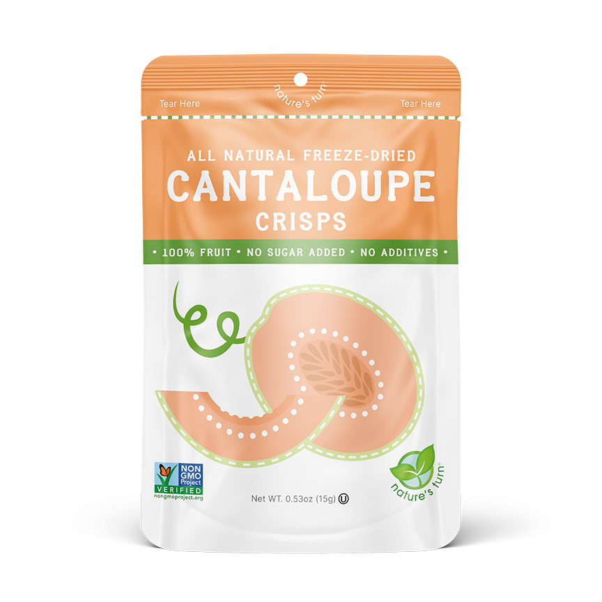 Nature's Turn Freeze-Dried Cantaloupe Crisps - Front of Package