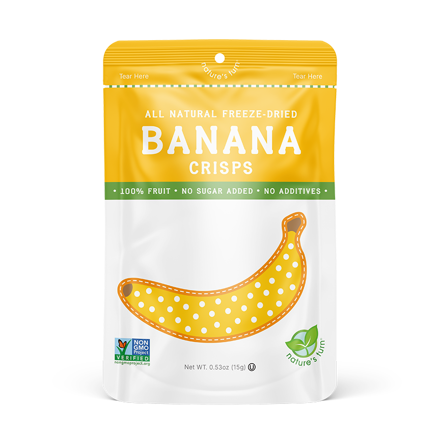 Nature's Turn Freeze-Dried Banana Crisps - Front of Package