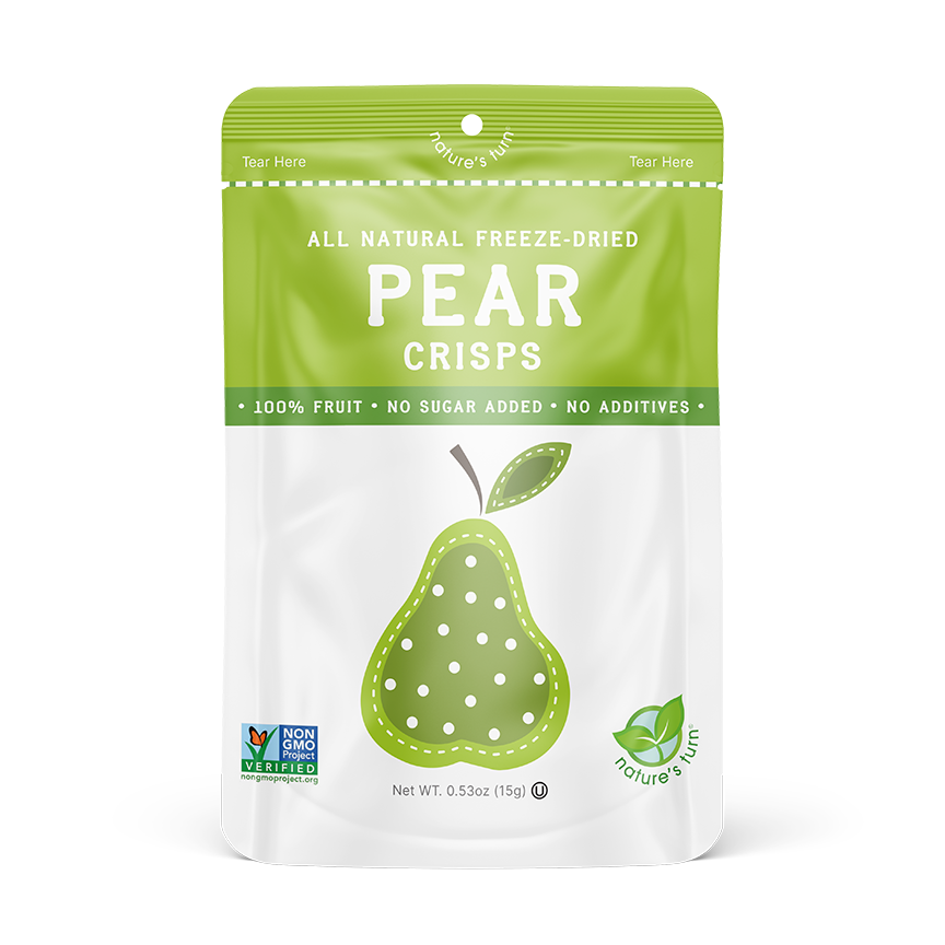 Nature's Turn Freeze-Dried Pear Crisps - Front of Package