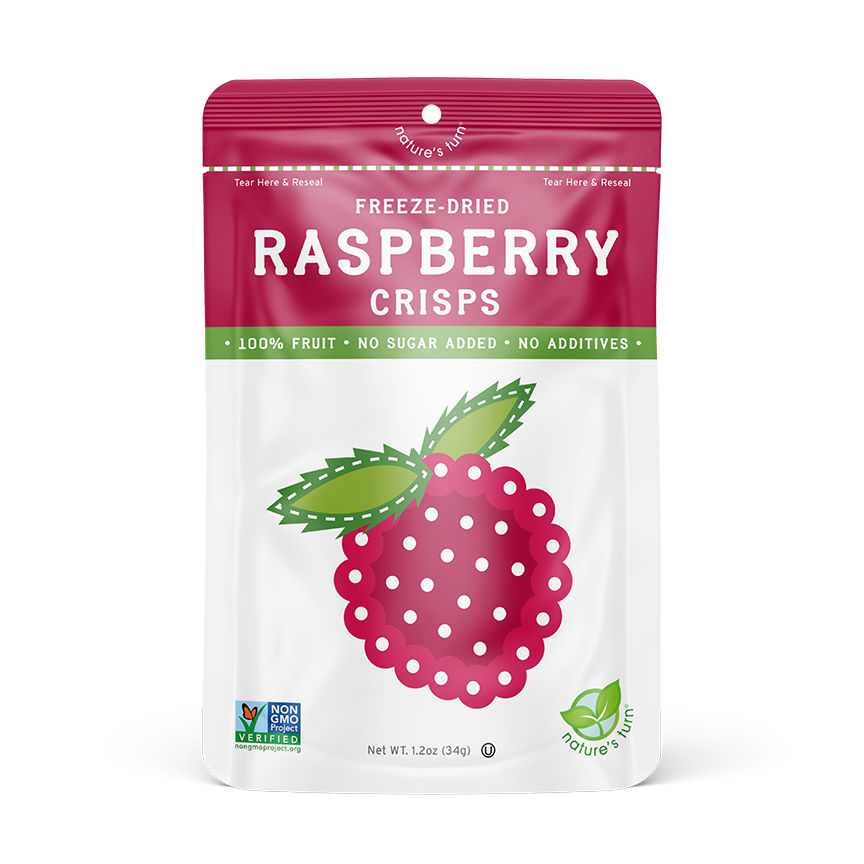 Nature's Turn Freeze-Dried Raspberry Crisps - Front of Package
