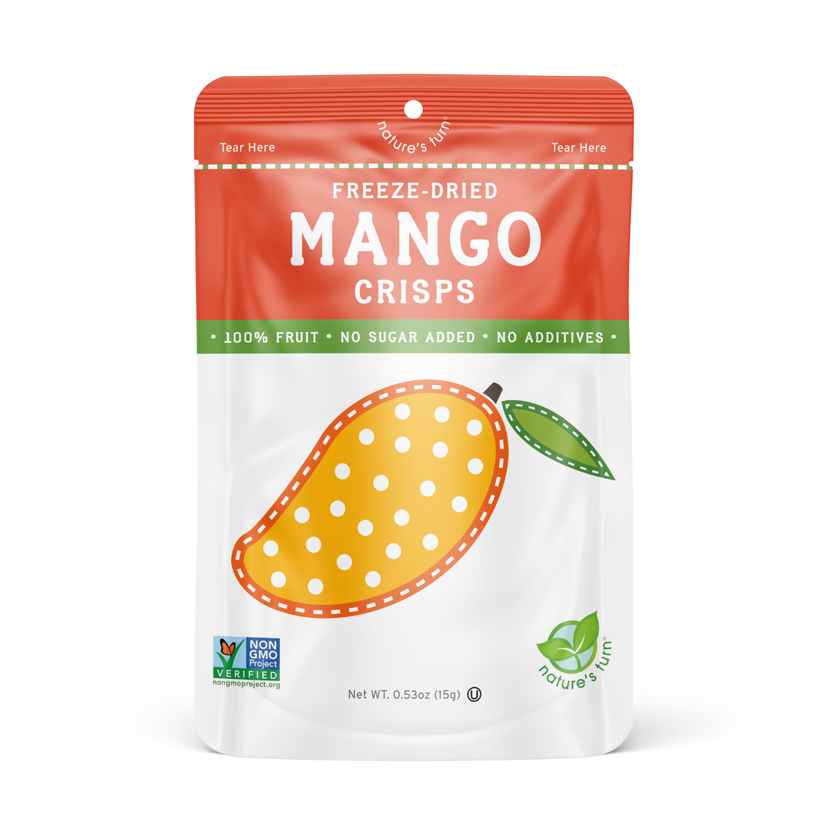 Nature's Turn Freeze-Dried Mango Crisps - Front of Package